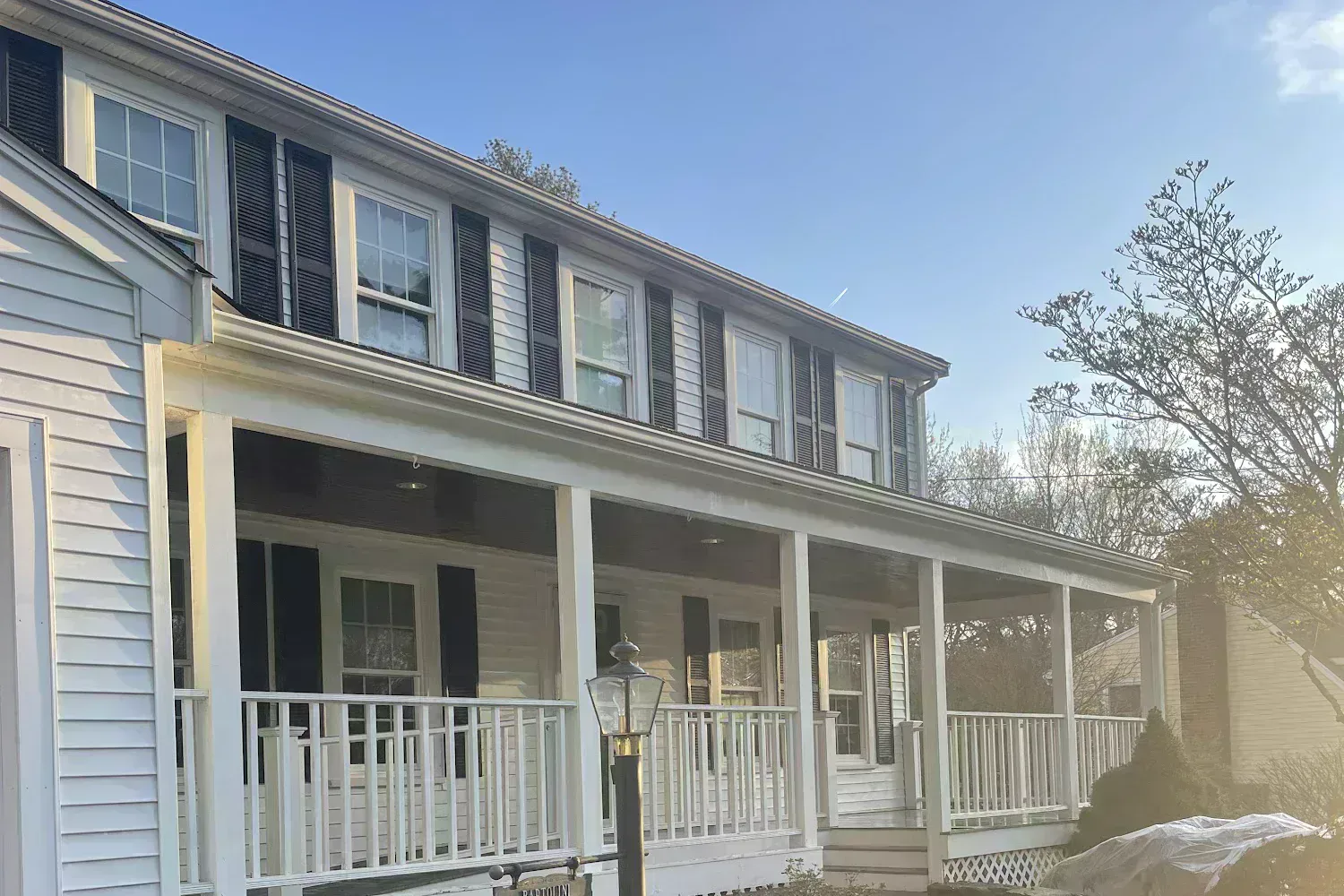 Painted clapboard & trim cleaning by Callahan Exterior Cleaning